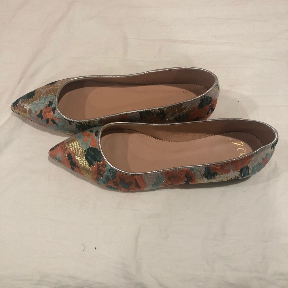 Never Worn J. Crew Pointed Toe Flats.